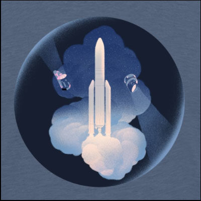 ARIANE 5 and Herschel & Planck mission by Sébastien Plassard – Men’s Premium T-Shirt