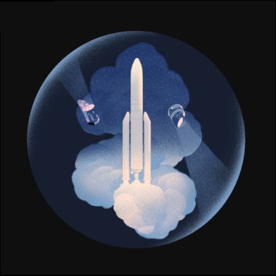 ARIANE 5 and Herschel & Planck mission by Sébastien Plassard – Sticker