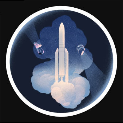 ARIANE 5 and Herschel & Planck mission by Sébastien Plassard – Sticker