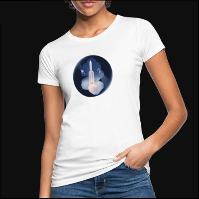 ARIANE 5 and Herschel & Planck mission by Sébastien Plassard – Women’s Organic T-Shirt